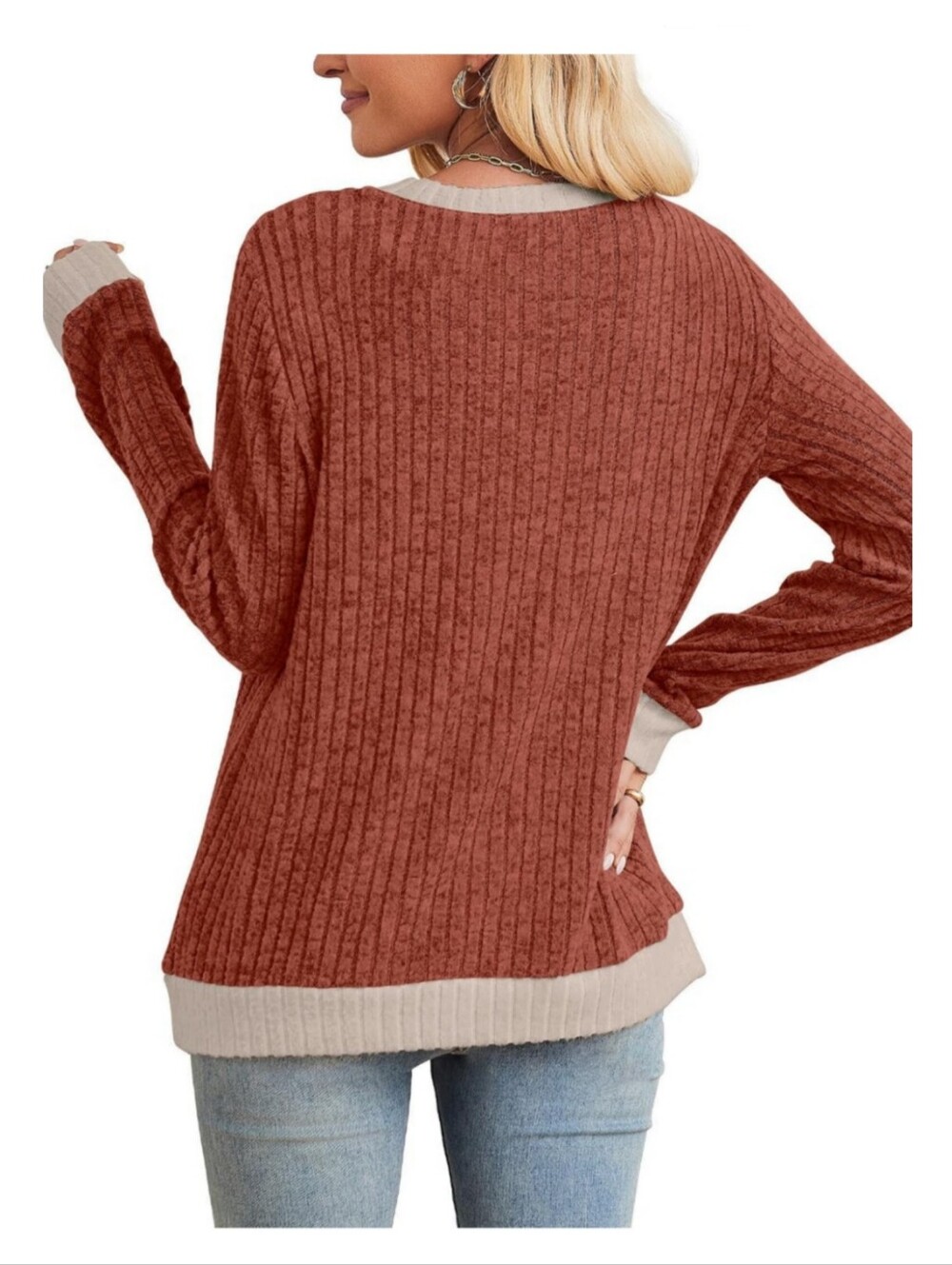 Caramel Colorblock Sweater - Picture 3 of 4